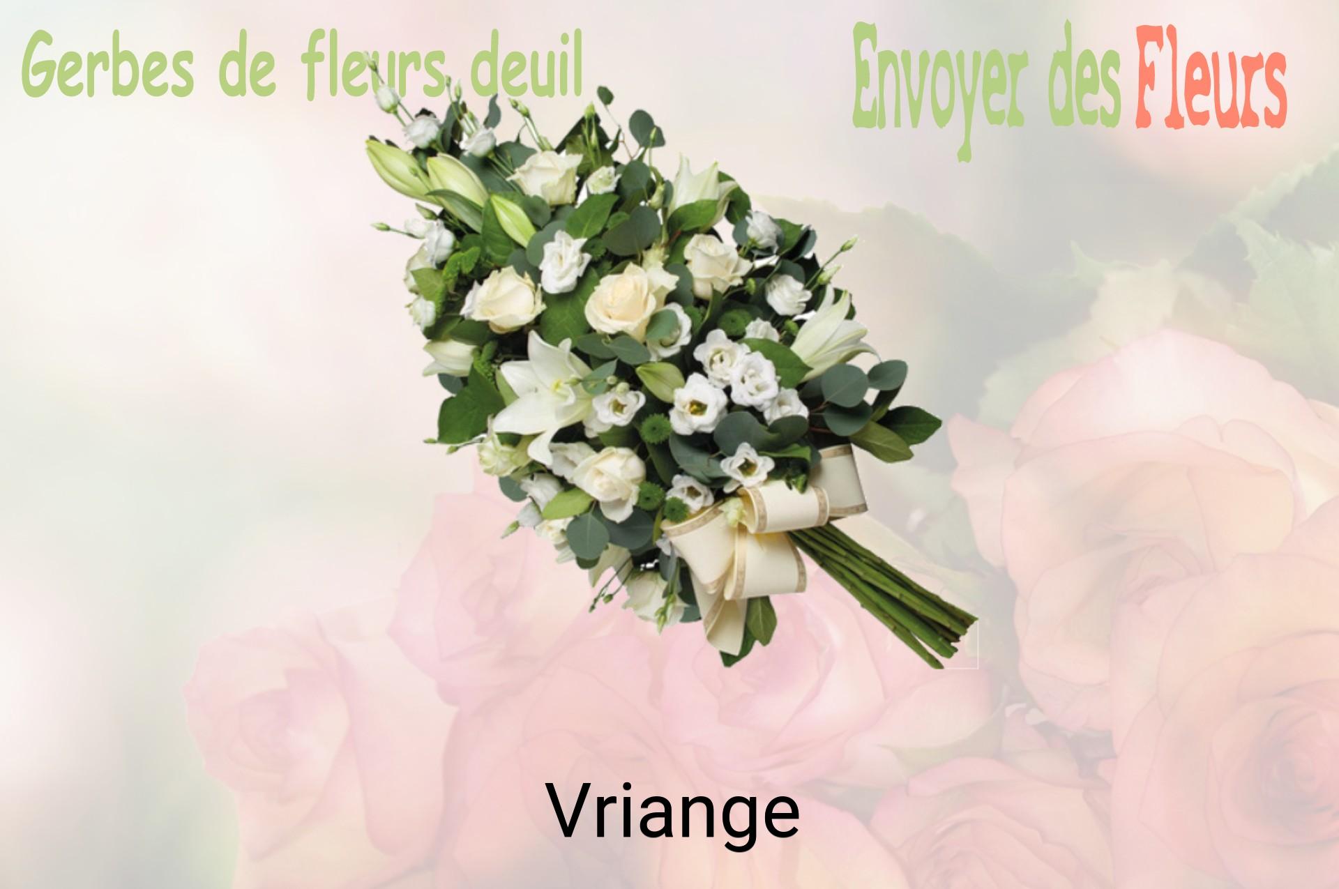 Gerbe de fleurs de deuil livrée à Vriange